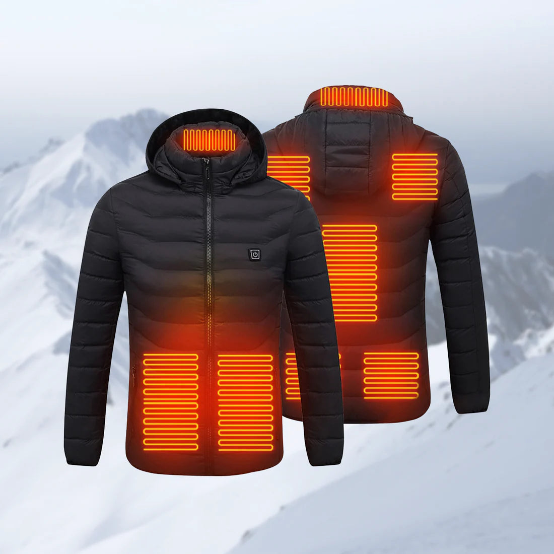 Winter Multi Zone Heating Jacket 2024 New Men's USB Intelligent Heating Waterproof Hooded Top Cold Resistant Warm Cotton Coat