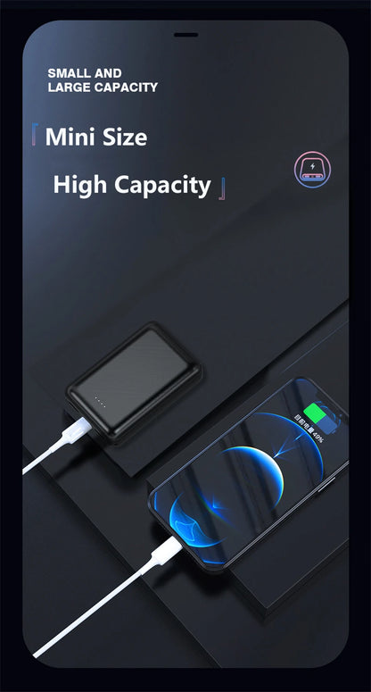 Mini Power Bank 20000mAh 5V 2A Chargeur Portable pour Gilet Chauffant Veste Power Bank pour Xiaomi Mi iPhone Vêtements Climatisés