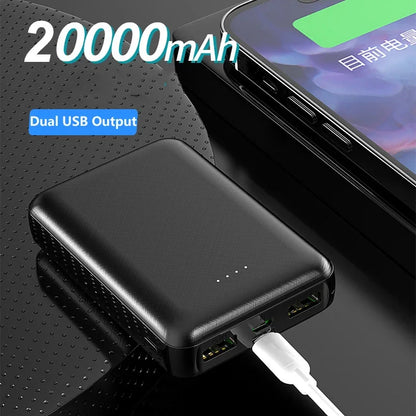 Mini Power Bank 20000mAh 5V 2A Chargeur Portable pour Gilet Chauffant Veste Power Bank pour Xiaomi Mi iPhone Vêtements Climatisés